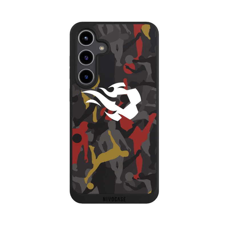 Galaxy S24 + NIVOpure Belgische Rote Flammen Camouflage