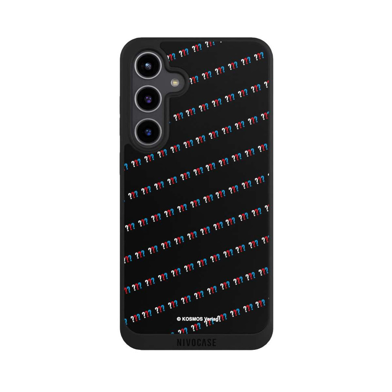 Galaxy S24 + NIVOpure Drei Fragezeichen Muster Schräg