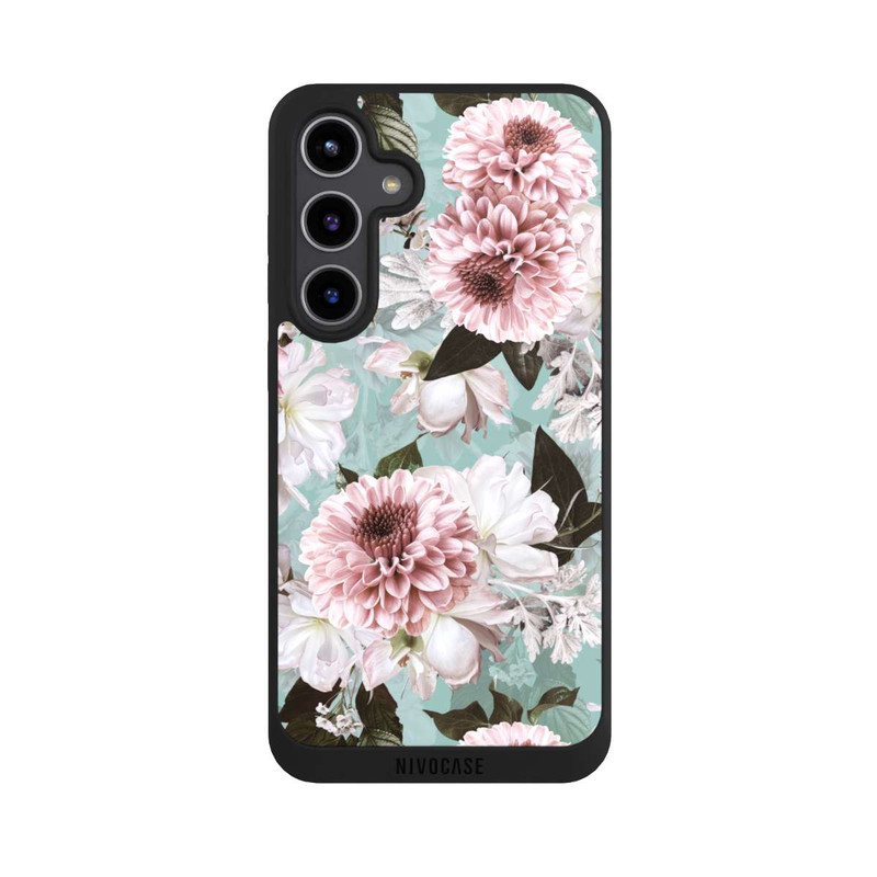 Galaxy S24 + NIVOpure Fond des Fleurs Bleus Baroques