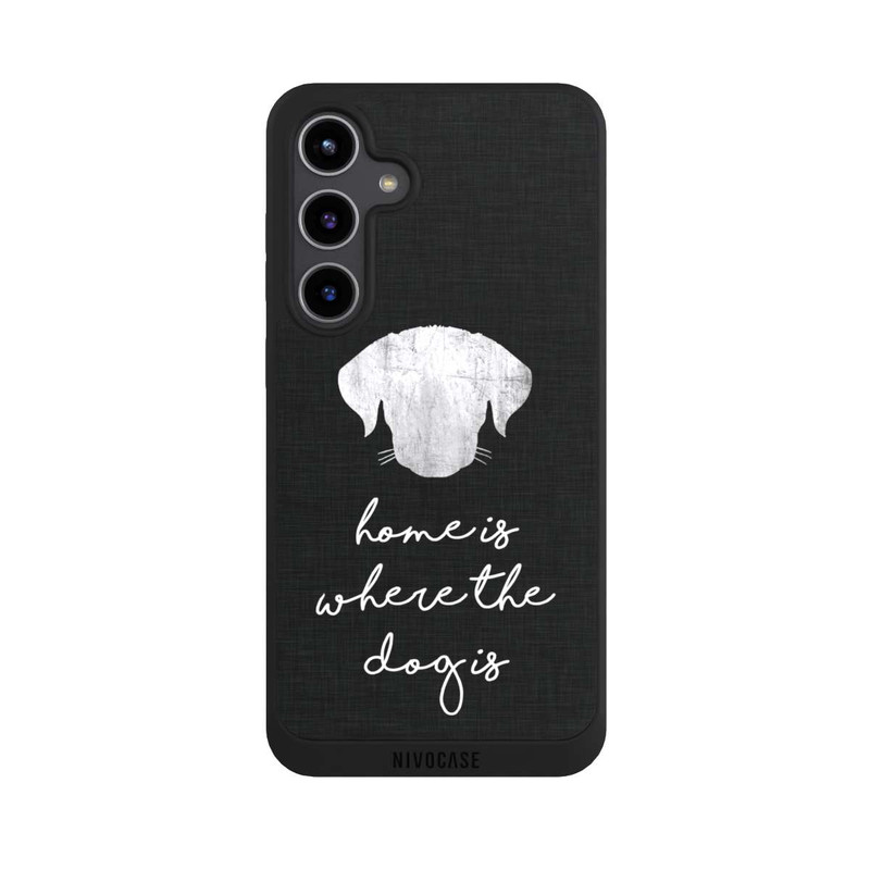 Galaxy S24 + NIVOpure Home Is Where The Dog Is - White on Black