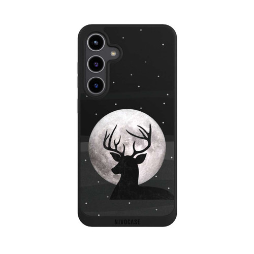 Samsung Galaxy S24+ NIVOpure Cerf et lune en argent