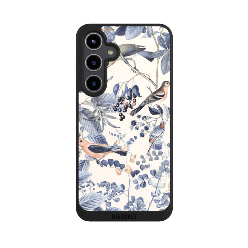 Galaxy S24 + NIVOpure Vögel und Beeren in Beige