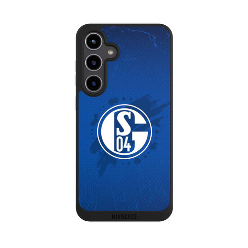 Samsung Galaxy S24+ NIVOpure Schalke 04 Farbe Fleck Blau
