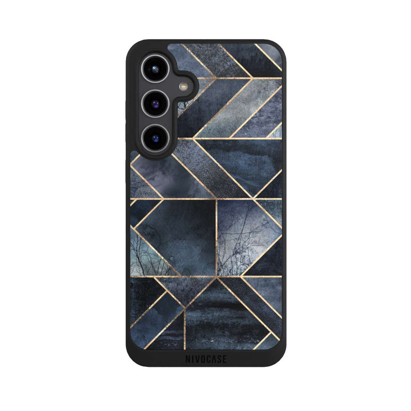 Galaxy S24 + NIVOpure Nature Abstraite Bleu Foncé