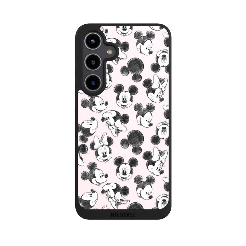 Galaxy S24 + NIVOpure Minnie & Mickey aux multiples visages rose