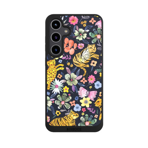 Samsung Galaxy S24+ NIVOpure Frühlingsblumen mit Tiger schwarz