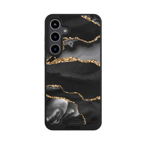 Samsung Galaxy S24+ NIVOpure Look Marbre Rayé Or