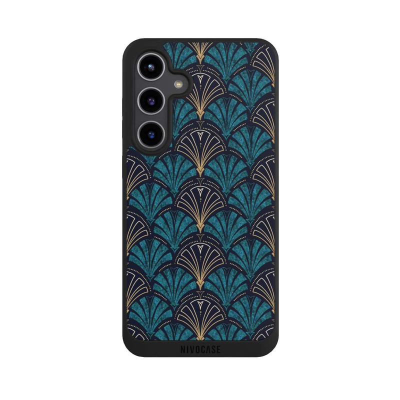 Galaxy S24 + NIVOpure Art Deco Aquamarin Gold