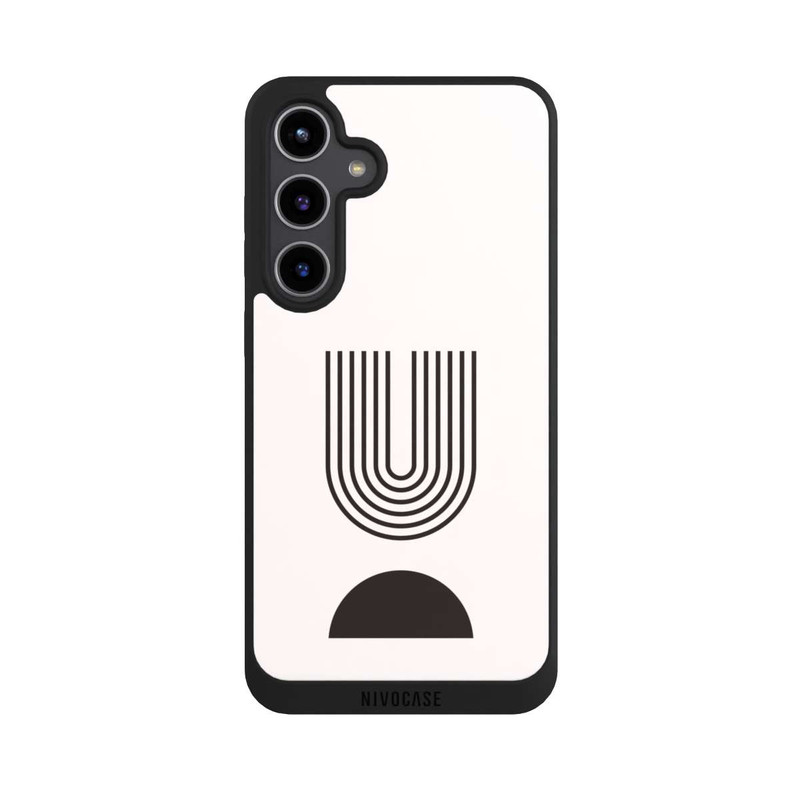 Galaxy S24 + NIVOpure Moderne Kunst Schwarze Linien