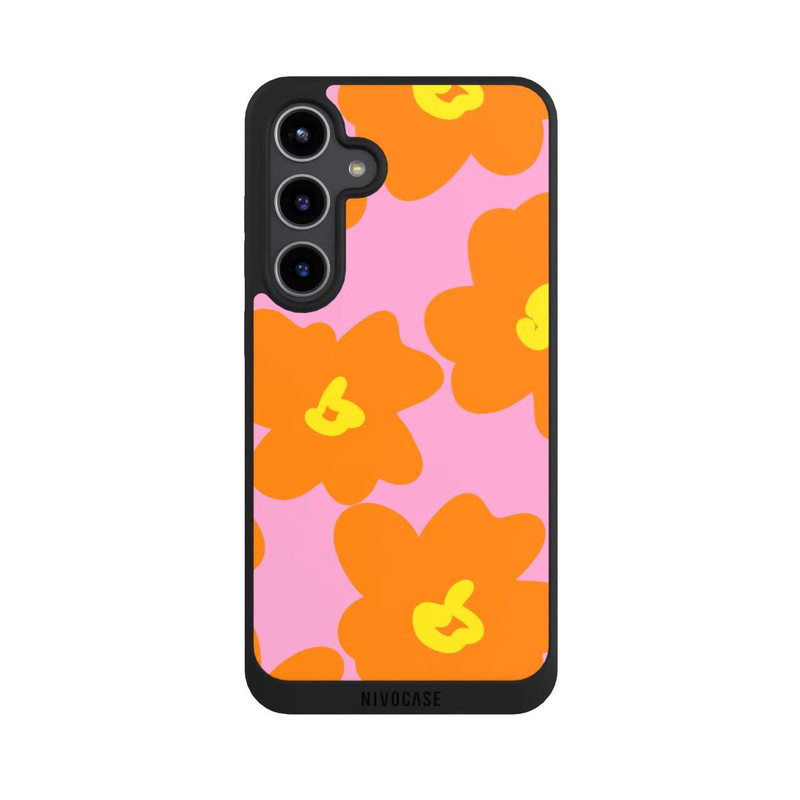 Galaxy S24 + NIVOpure Fleurs Rétro Rose & Orange