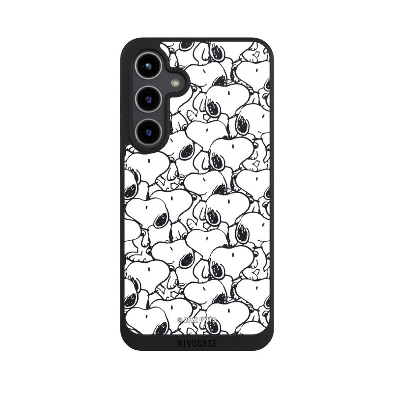 Galaxy S24 + NIVOpure Snoopy Muster Schwarz und Weiß