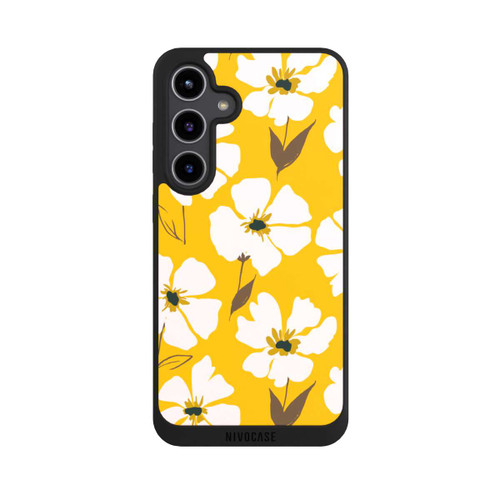 Samsung Galaxy S24+ NIVOpure Blumenwiese auf Gelb Ocker