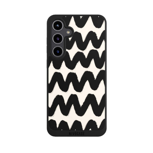 Samsung Galaxy S24+ NIVOpure Vagues Noires Pattern