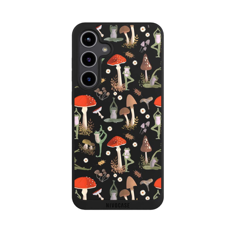 Galaxy S24 + NIVOpure Yoga-Frösche mit Pilzen