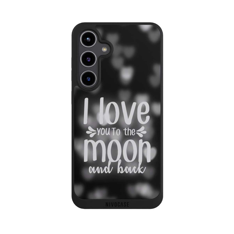 Galaxy S24 + NIVOpure I Love You to The Moon And Back Black Hearts