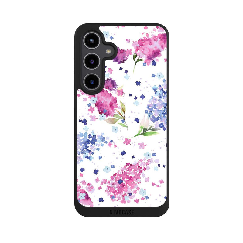 Galaxy S24 + NIVOpure Hortensias Floraux Lilas Rose