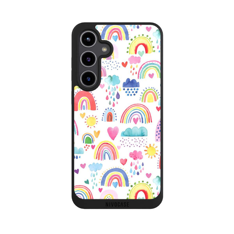 Galaxy S24 + NIVOpure Lovely Rainbows Multi Rouge