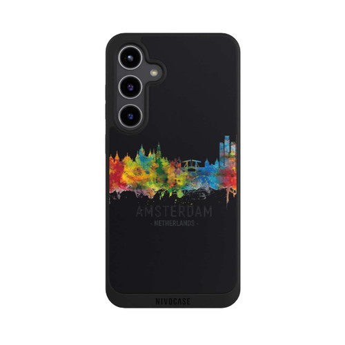 Samsung Galaxy S24+ NIVOpure Ligne d'horizon d'Amsterdam Pays-Bas Noir