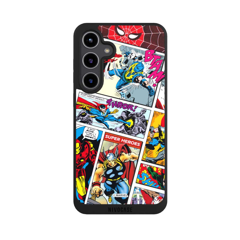 Galaxy S24 + NIVOpure Marvel Retro Comic Blue