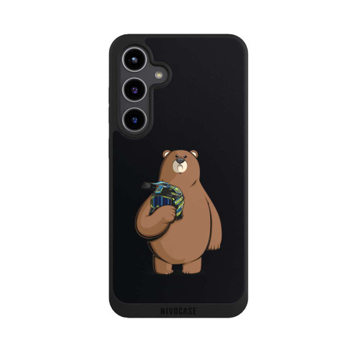 Samsung Galaxy S24+ NIVOpure Der Bär mit dem Helm Schwarz