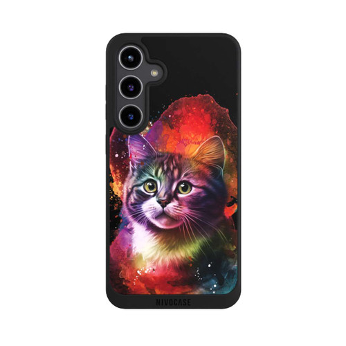 Samsung Galaxy S24+ NIVOpure Chaton heureux noir