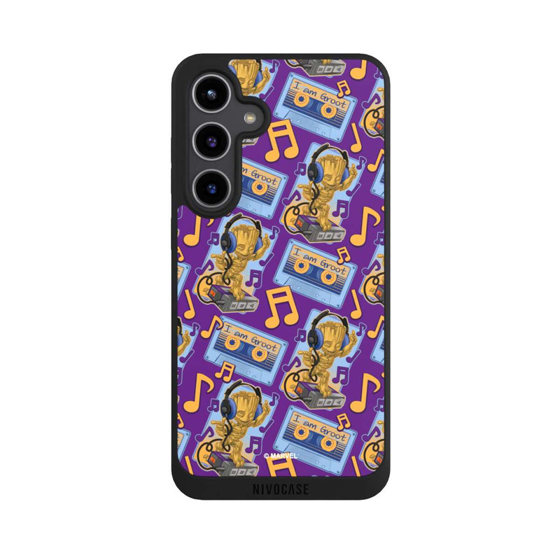 Galaxy S24 + NIVOpure Groot Comic Headphones Guardians of the Galaxy
