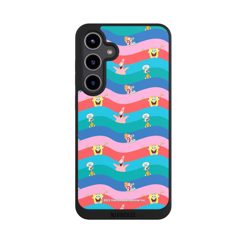 Galaxy S24 + NIVOpure Spongebob Freunde Bunte Wellen