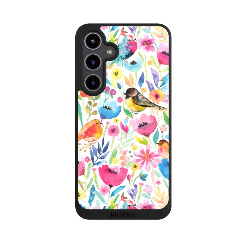 Galaxy S24 + NIVOpure Oiseaux et fleurs fantaisistes