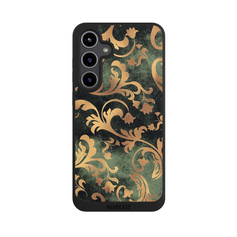 Galaxy S24 + NIVOpure Damask Wallpaper Dark Green