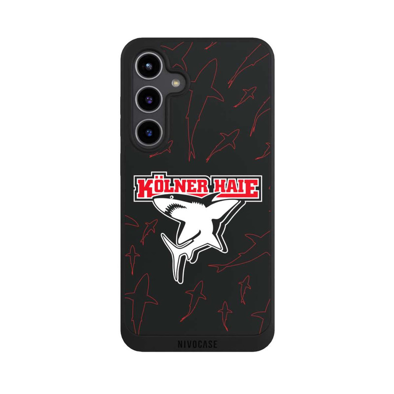 Galaxy S24 + NIVOpure Haie Muster Rot