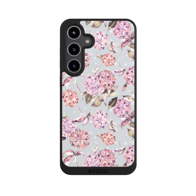 Galaxy S24 + NIVOpure Pastel Magic Hydrangea Floral Watercolor Pink