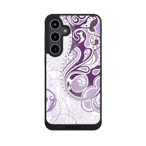 Samsung Galaxy S24+ NIVOpure Purple and White Autumn Pattern