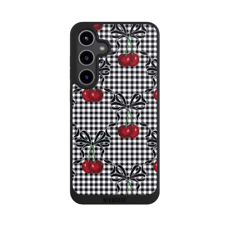 Galaxy S24 + NIVOpure Motif cerise noir