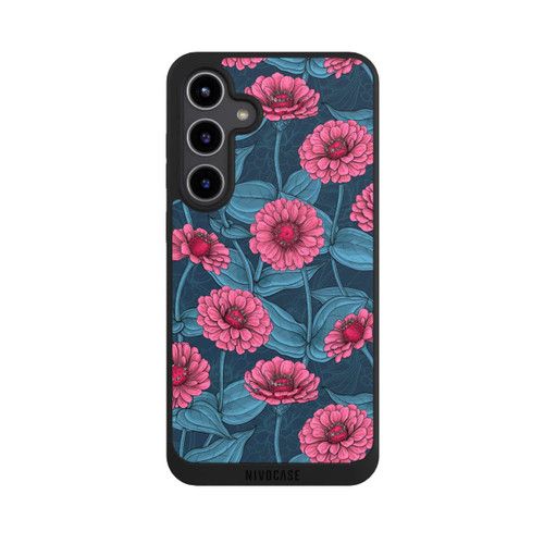 Samsung Galaxy S24+ NIVOpure Flower Pattern Pink And Blue Illustration