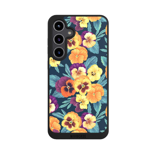 Samsung Galaxy S24+ NIVOpure Pansies on Navy