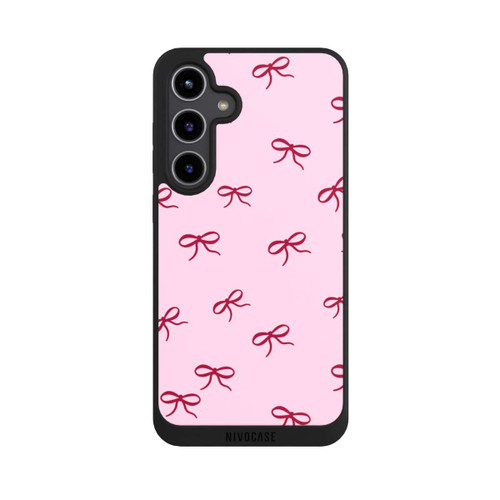 Samsung Galaxy S24+ NIVOpure Schleifen Pattern Rot Pink