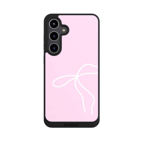 Samsung Galaxy S24+ NIVOpure Trendy Schleife Weiß Rosa