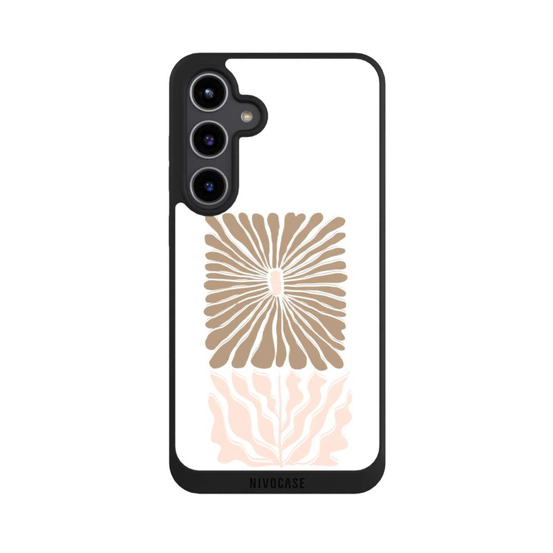 Galaxy S24 + NIVOpure Boho Flower Caramel on White
