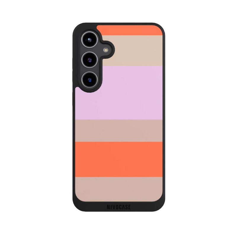 Galaxy S24 + NIVOpure Moca Lila Orange Stripes