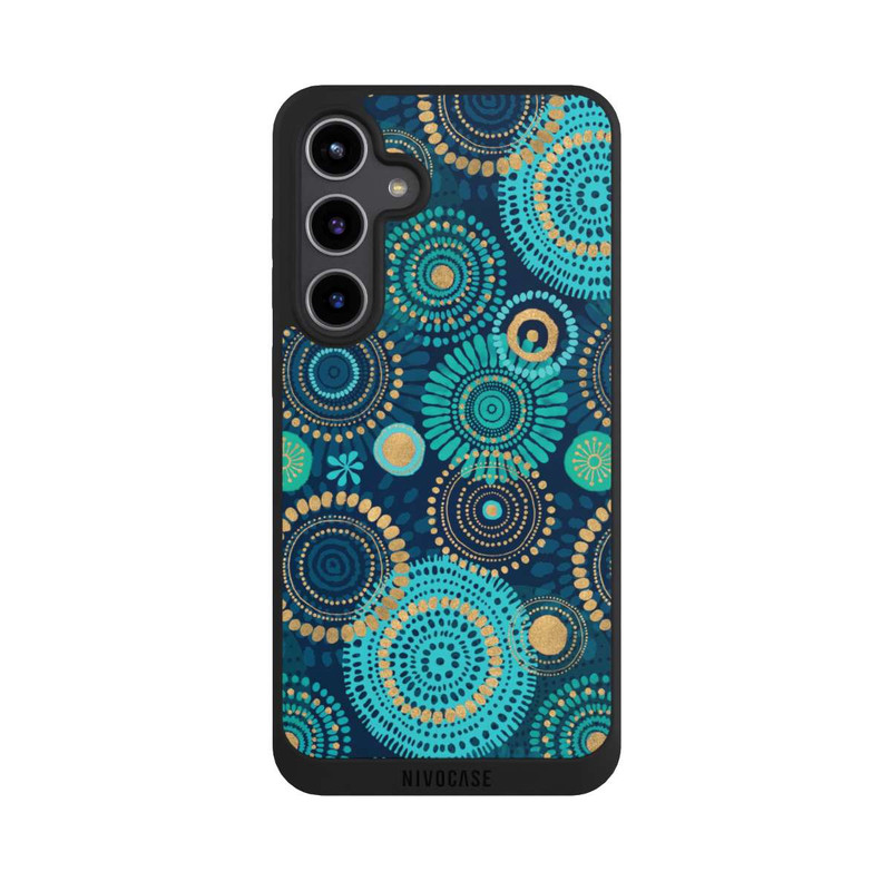 Galaxy S24 + NIVOpure Blockprint India Teal Gold