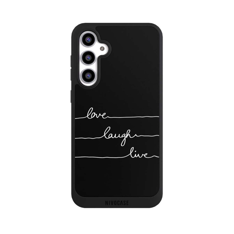 Galaxy S23 FE NIVOpure Love Laugh Live weiß/schwarz