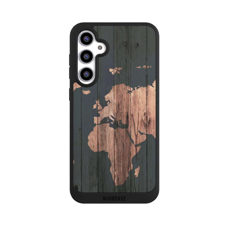Galaxy S23 FE NIVOpure Wooden World Map