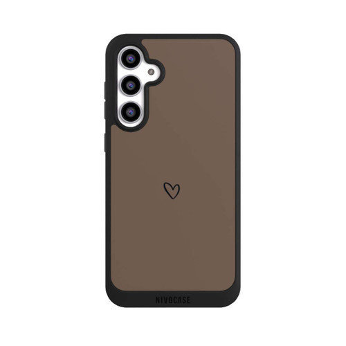 Samsung Galaxy S23 FE NIVOpure Herz Minimalistisch Braun