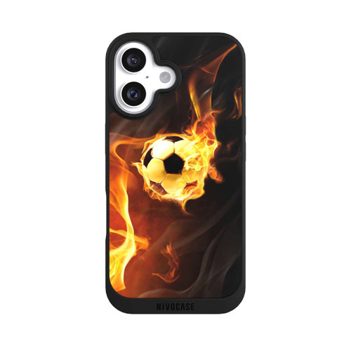 Apple iPhone 16 NIVOpure Fußball in Flammen