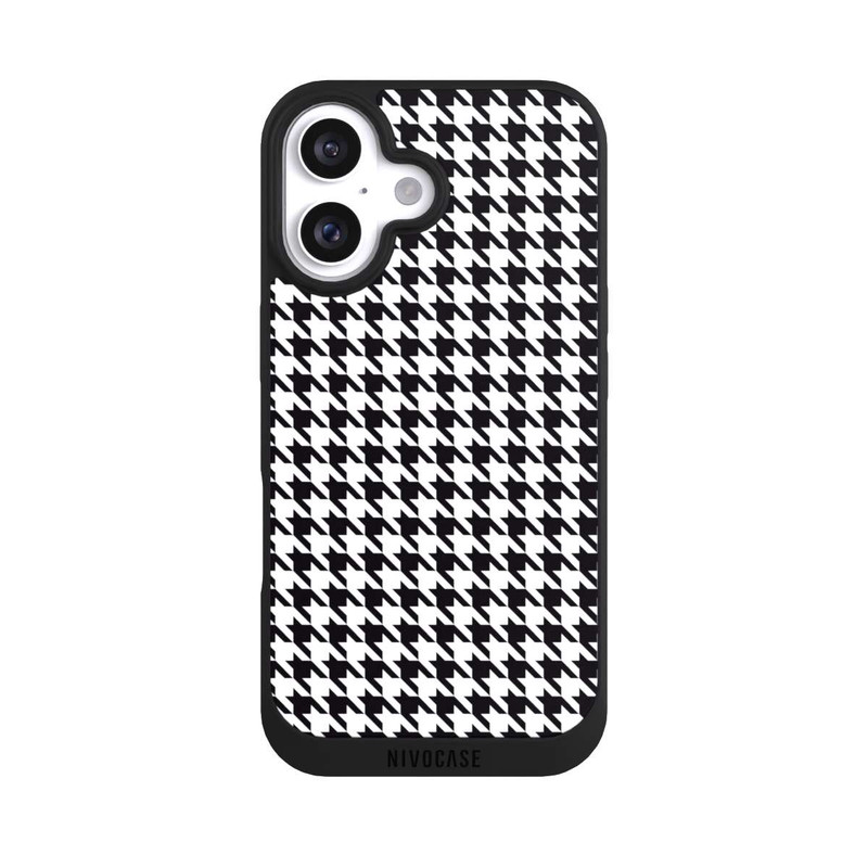 iPhone 16 NIVOpure Houndstooth black-white
