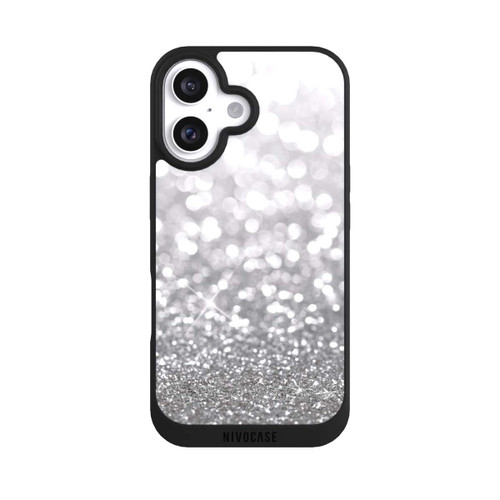 Apple iPhone 16 NIVOpure Pluie de Paillettes Argentées Look