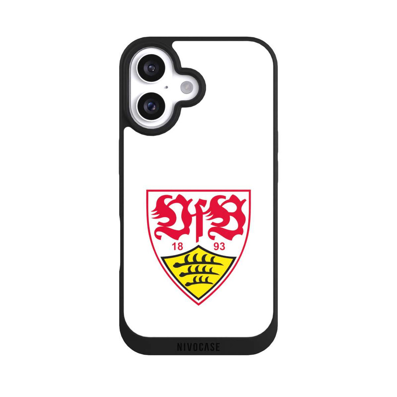 iPhone 16 NIVOpure VfB Stuttgart Wappen Weiß