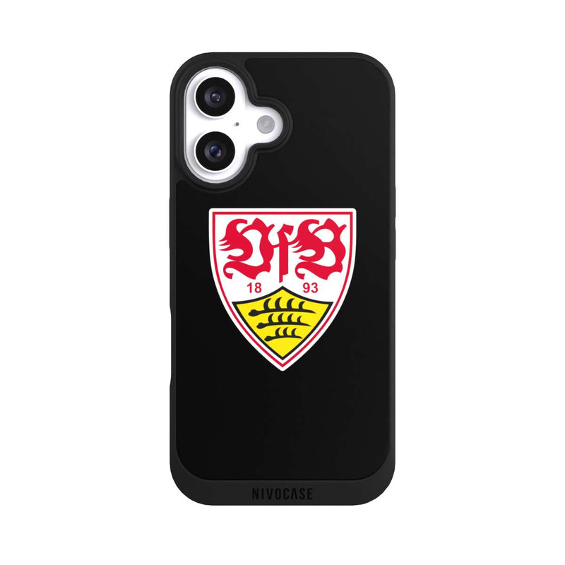 iPhone 16 NIVOpure VfB Stuttgart Wappen Schwarz