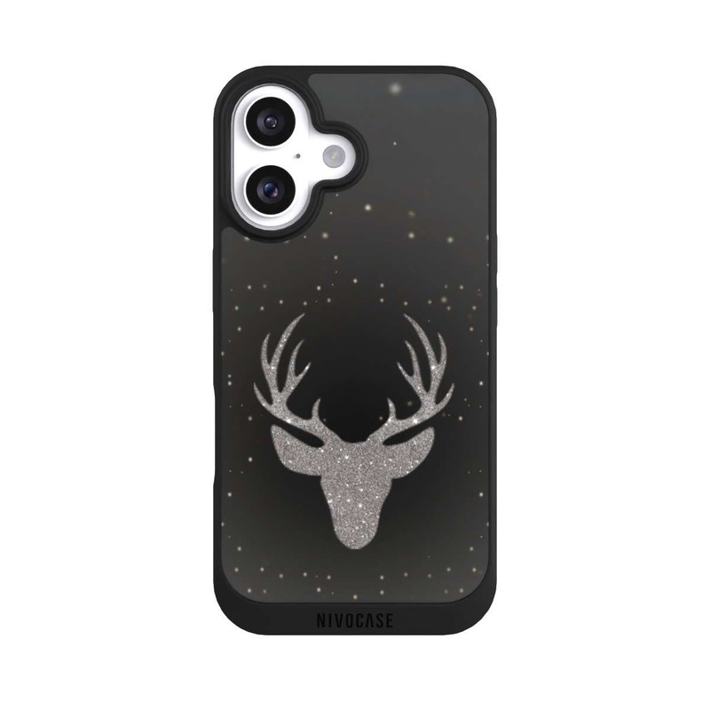 iPhone 16 NIVOpure Hirsch Glitzer Look