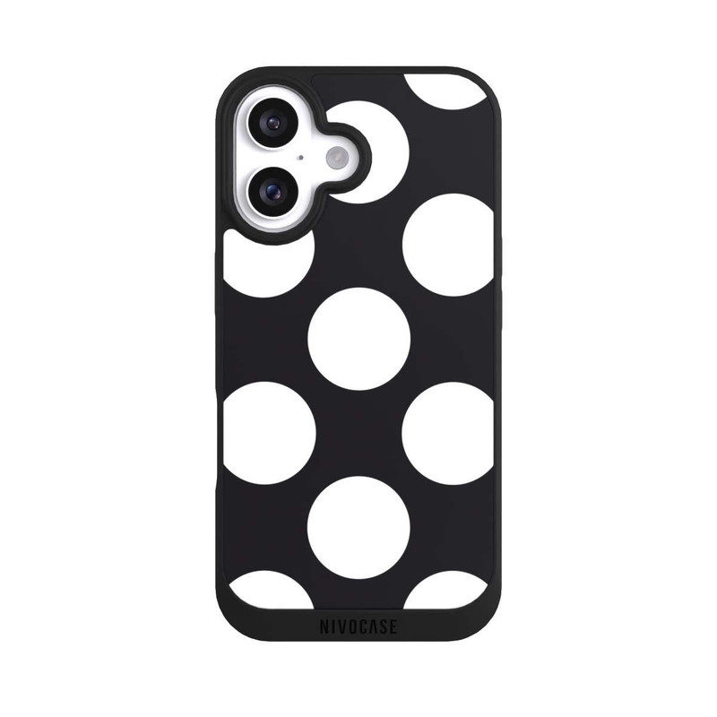 iPhone 16 NIVOpure Big Dots - Black
